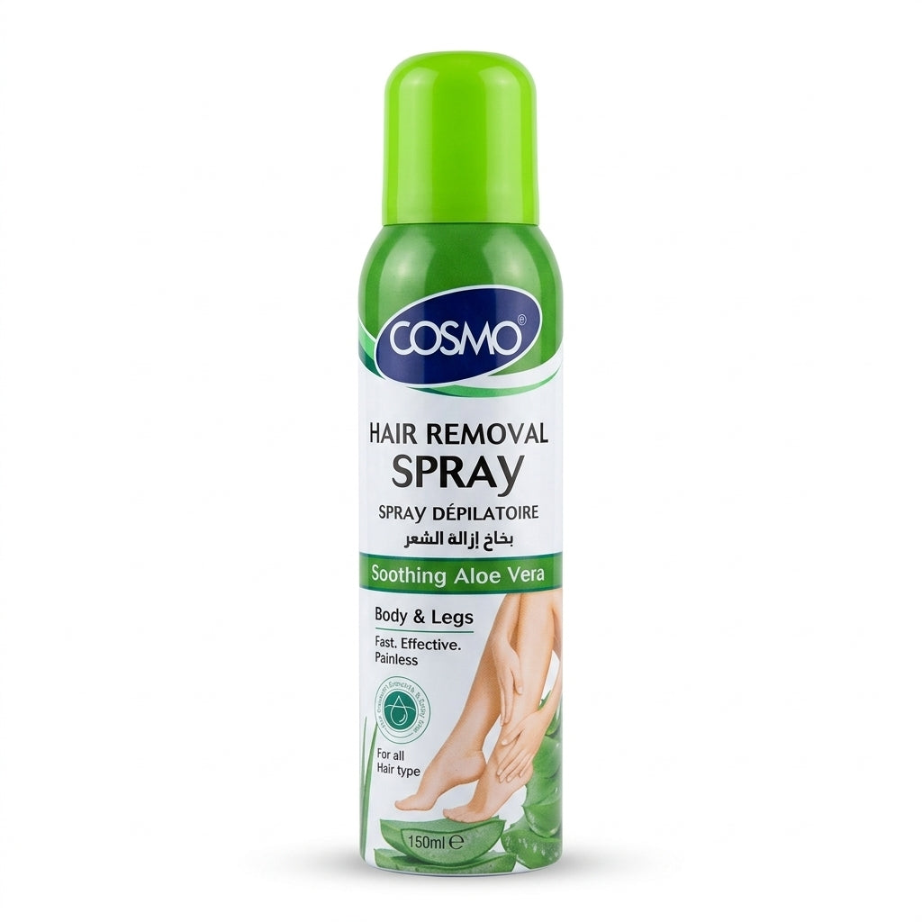 Cosmo Soothing Aloe Vera Hair Removal Spray for Body & Legs – 150 ml
