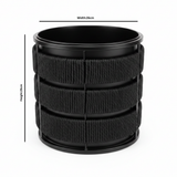 Amin Black Metal Planter Pot with Woven Rope Texture -  26×26cm / 24×24cm