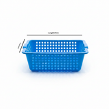 Plastic Multi-Purpose Kitchen Tray Basket - 37×30 cm - Blue / Pink