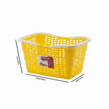 Happy Lyfe Plastic Utility Basket with Handle - 45×30×23cm - Yellow / Pink / Green / Light Blue