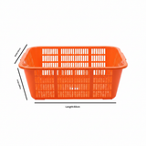 Dynasty Plastic Kitchen Storage Tray – 50 × 40 × 18 cm - Orange / Pink / Blue / Green