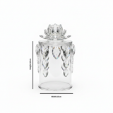 Glass Candy Pot with Lid - 12× 10cm