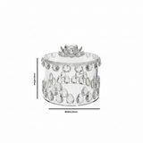 Glass Candy Pot with Lid - 15x10cm