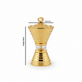 Happysmile Metal Incense Burner - 18 × 12cm - Gold / Silver