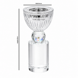 Clear Crystal Glass Incense Burner – 15×6 cm