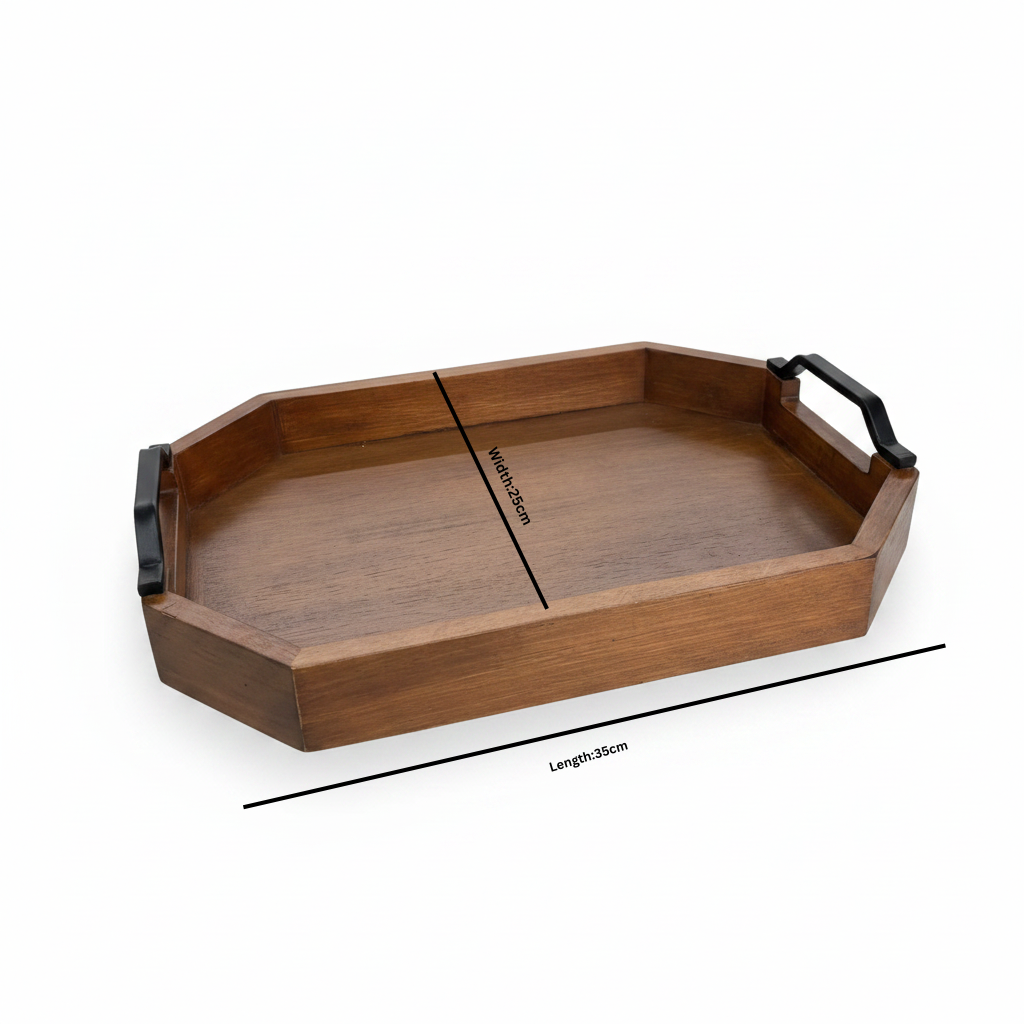 Luhpar Wooden Serving Tray - 35×25cm