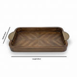 Luhpar Rectangle Wooden Serving Tray - 35×20cm