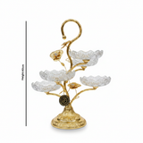 Future Star 5-Tier Metal & Glass Candy Plate, Gold - 40cm