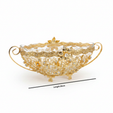 Future Star Metal & Glass Fruit Basket Gold - 35×15cm