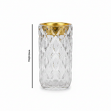 Crystal Diamond-Cut Glass Incense Burner - 14cm