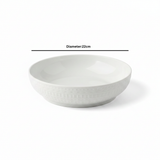 White Ceramic Serving Bowl - 22cm