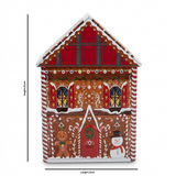 Christmas Gingerbread House Metal Candy Box - 21×13cm