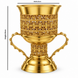Metal Incense Burner with Handles Gold – 33×25cm