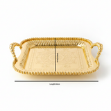 Pilsco Gold Metal Square Serving Tray - 34×34cm