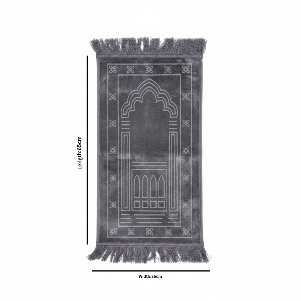 Grey Kids Prayer Mat – 65×35cm