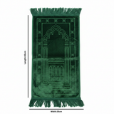Green Kids Velvet Prayer Mat - 65×35cm