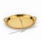 Pilsco Gold Metal Oval Serving Tray - 45×32cm