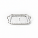 Pilsco Silver Metal Square Serving Tray - 30×30 cm
