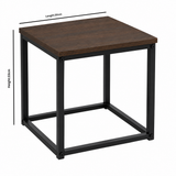 Wooden and Metal Coffee Table - 33×30cm