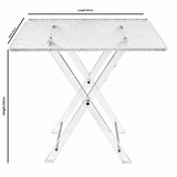 Pilsco Acrylic Folding Table 4 Piece Set - 50×50×40cm
