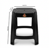 Family Plastic Stool Black - 55×37×30cm