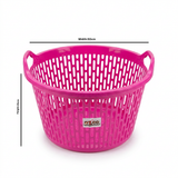 Azco Plastic Laundry Basket with Handles Pink - 50×25cm