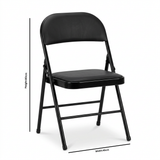 Metal Folding Chair Black  – 80×45cm
