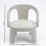 Cradle Plastic Kids Chair with Armrests Warm Grey - 36×30cm