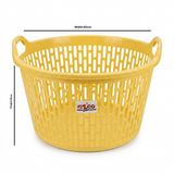 Azco Plastic Laundry Basket with Carry Handles Yellow - 50×25cm