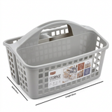 Plastic Handy Storage Basket with Carry Handle Grey – 32×20cm