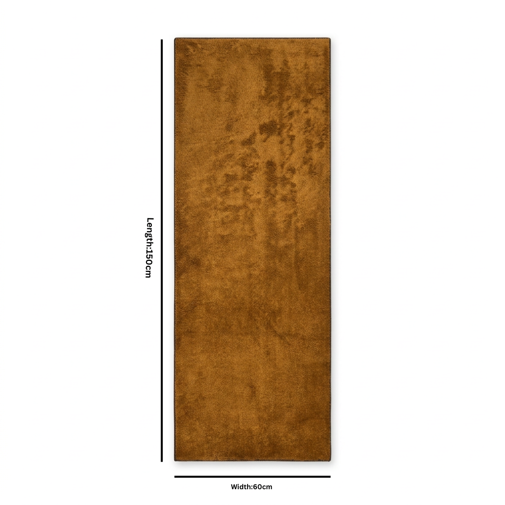 Fur Door Mat Brown – 60×150cm