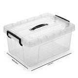 Plastic Storage Box with Lid & Black Carry Handle – 40×30cm