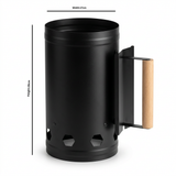 Metal Charcoal Chimney Starter with Handle - 28×17cm