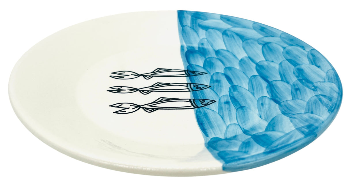 AKDC Round Ceramic Plate 28cm*3.5cm, Sardine Blue