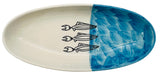 AKDC Oval Ceramic Plate 31cm*14cm*4.5cm, Sardine Blue