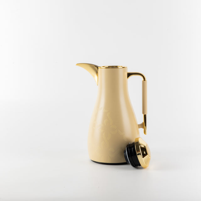 Otantik Octara - Vacuum Flask / Thermos (Set of 2)- Ivory & Gold
