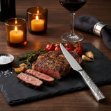 Stainless Steel Knife Set of 6 - 23cm Silver Textured Handle