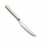 Stainless Steel Knife Set of 6 – 23cm Silver & Gold Accent