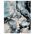 Kristal Abstract Marble Design Carpet Light Blue & Dark Blue - 300×400cm