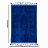 Blue Soft Velvet Prayer Mat – 100 × 65 cm