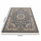 Silk Plaza Dark Grey Polyester Carpet Made in Turkey - 250×350 cm
