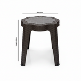 Sephora Plastic Coffee Table –  43×40 cm - Brown / Grey