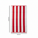 BTC Bath Towel Red & White Stripes - 70×140cm