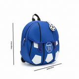 Chrisbella Blue Soft Neoprene Football Kids Backpack – 25×22cm