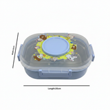 SBC 2-Section Plastic Lunch Box with Spork - 20×13 cm