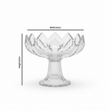 Crystal Glass Footed Candy Bowl - 12×14 cm