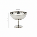 Silver Stainless Steel Ice Cream Bowl - 13×10 cm