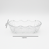 Glass Crystal Cutlery Holder - 24×8 cm
