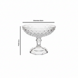 Crystal Glass Footed Candy Tray - 12×15 cm