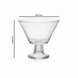 Crystal Glass Footed Candy Bowl - 15×15 cm